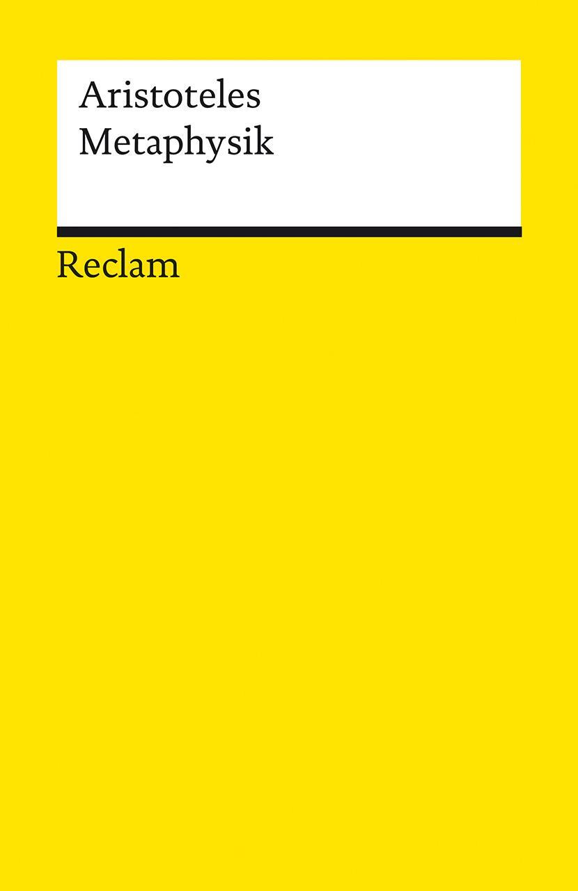 Cover: 9783150142899 | Metaphysik | Schriften zur Ersten Philosophie | Aristoteles | Buch