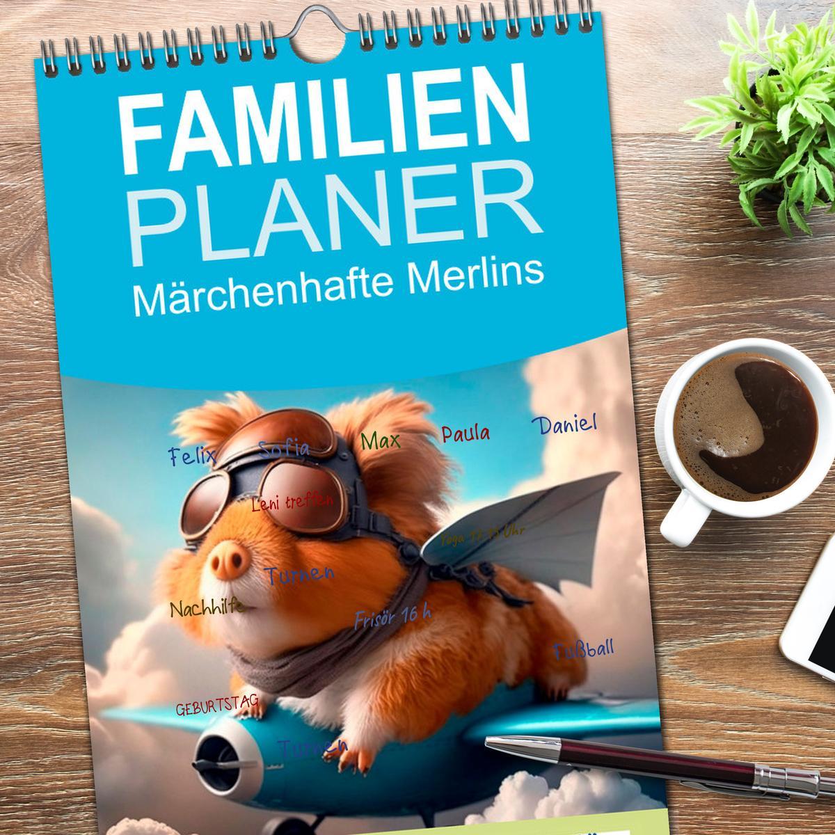 Bild: 9783457093931 | Familienplaner 2025 - Märchenhafte Merlis - Schweinegeile...