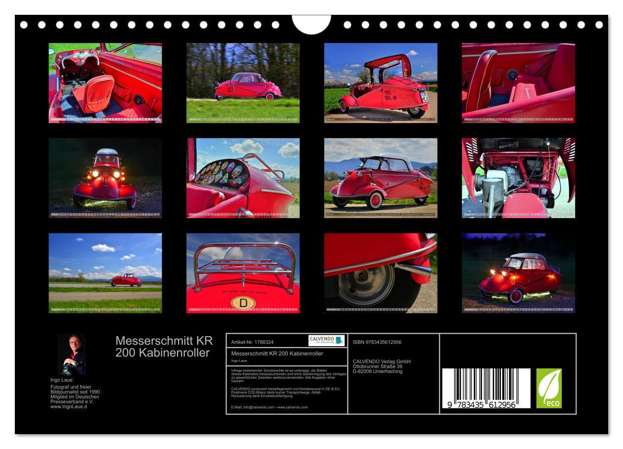 Bild: 9783435612956 | Messerschmitt KR 200 Kabinenroller (Wandkalender 2025 DIN A4 quer),...