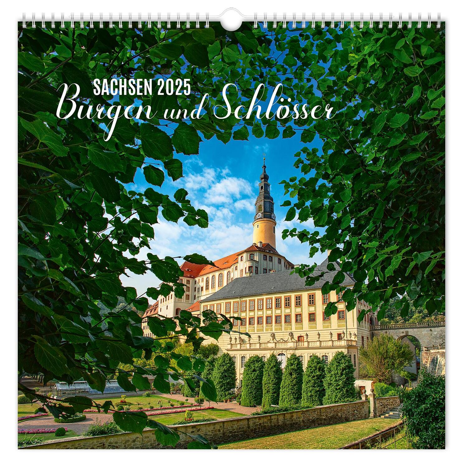 Cover: 9783910680654 | Kalender Burgen und Schlösser Sachsen 2025 | Peter Schubert | Kalender