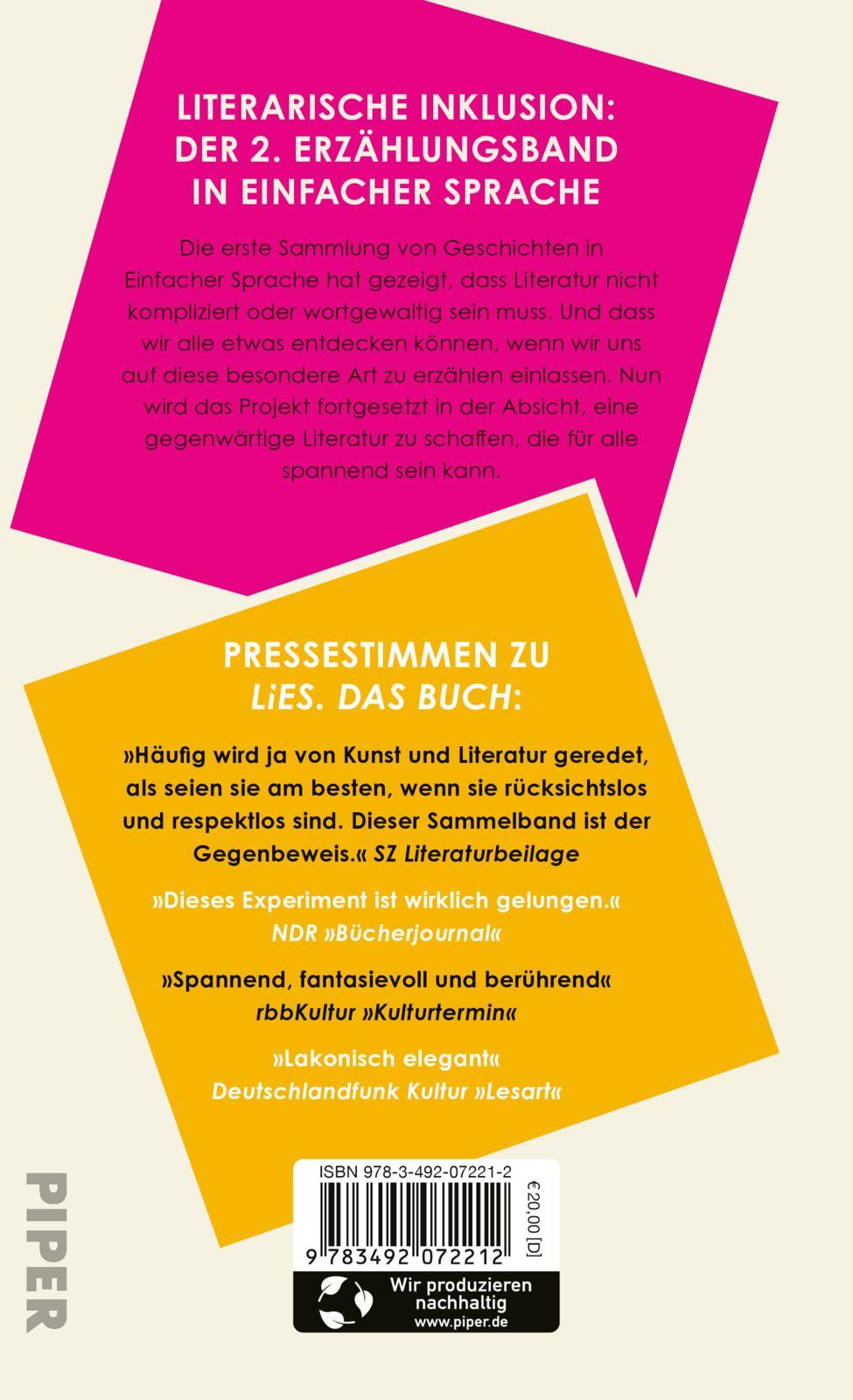 Rückseite: 9783492072212 | LiES. Das zweite Buch | Hauke Hückstädt | Buch | 256 S. | Deutsch