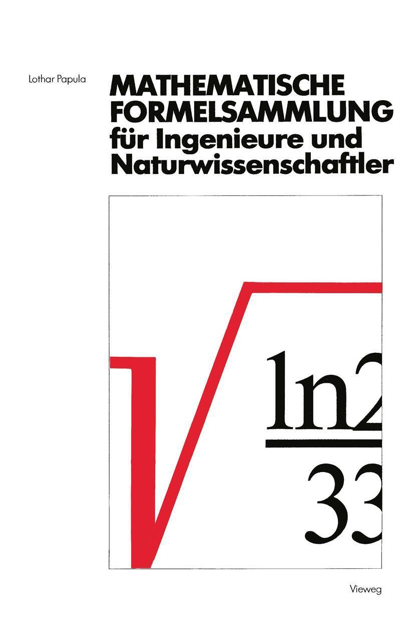 Cover: 9783528244422 | Mathematische Formelsammlung | Lothar Papula | Taschenbuch | Paperback