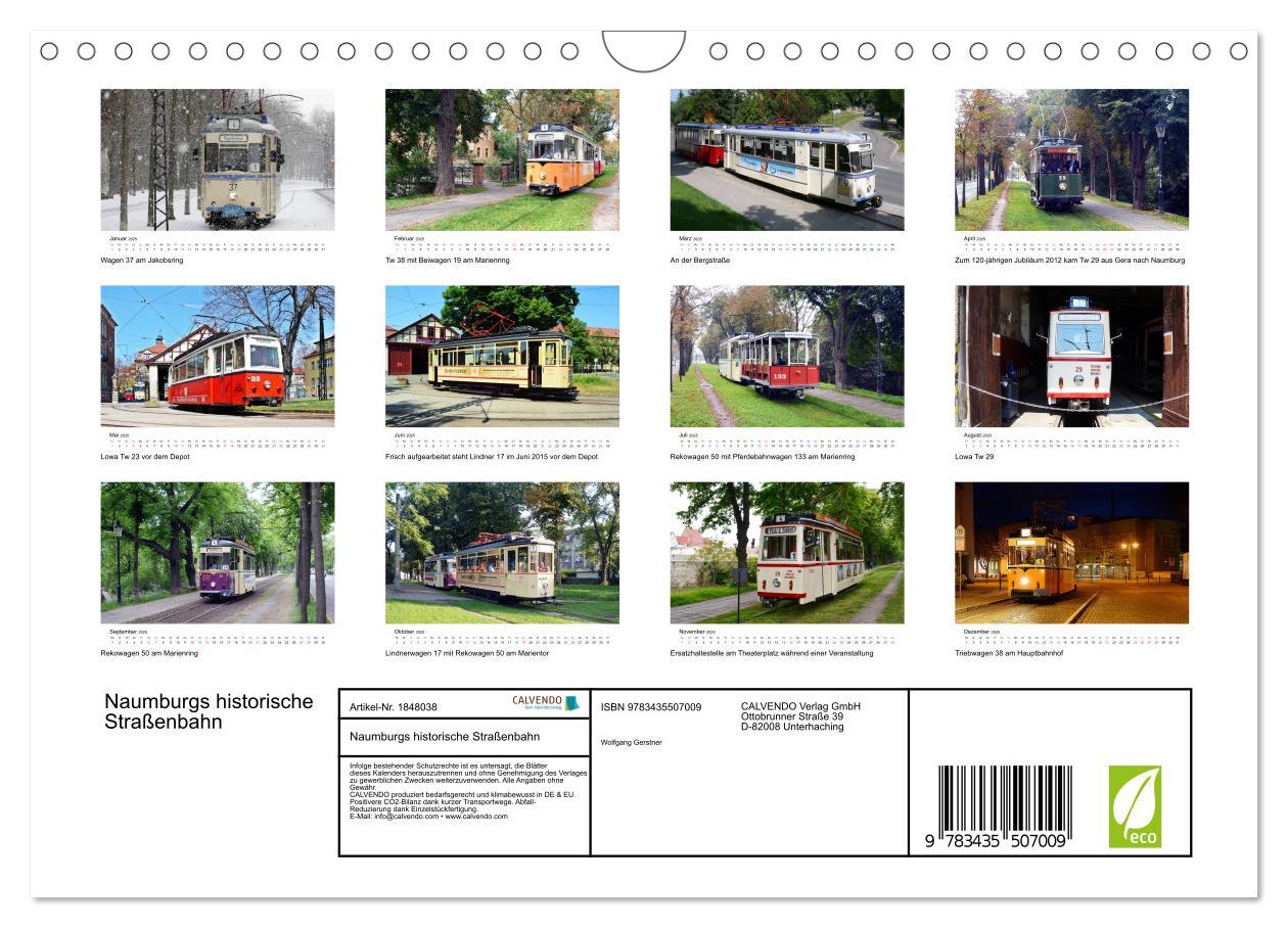 Bild: 9783435507009 | Naumburgs historische Straßenbahn (Wandkalender 2025 DIN A4 quer),...