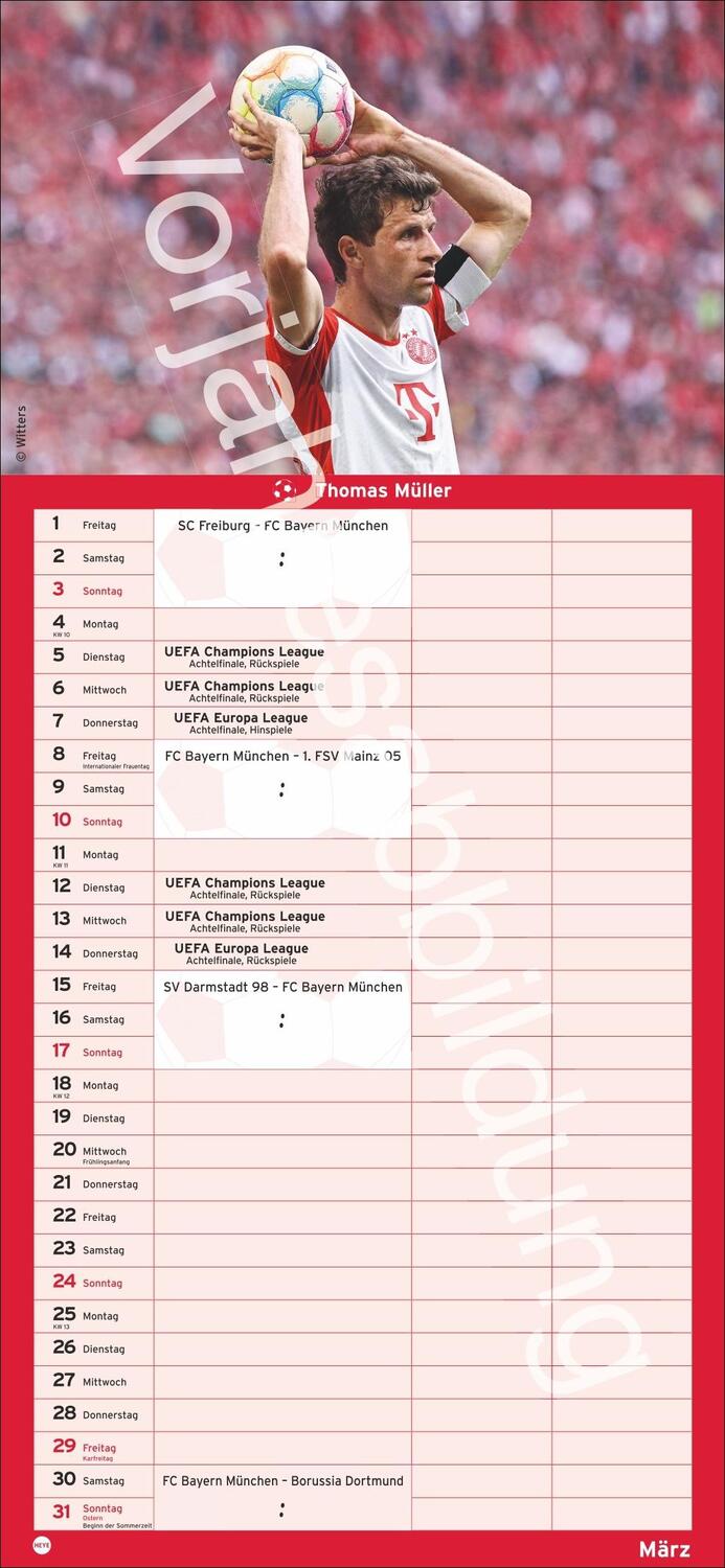 Bild: 9783756406166 | FC Bayern München Fanplaner 2025 | Heye | Kalender | Spiralbindung