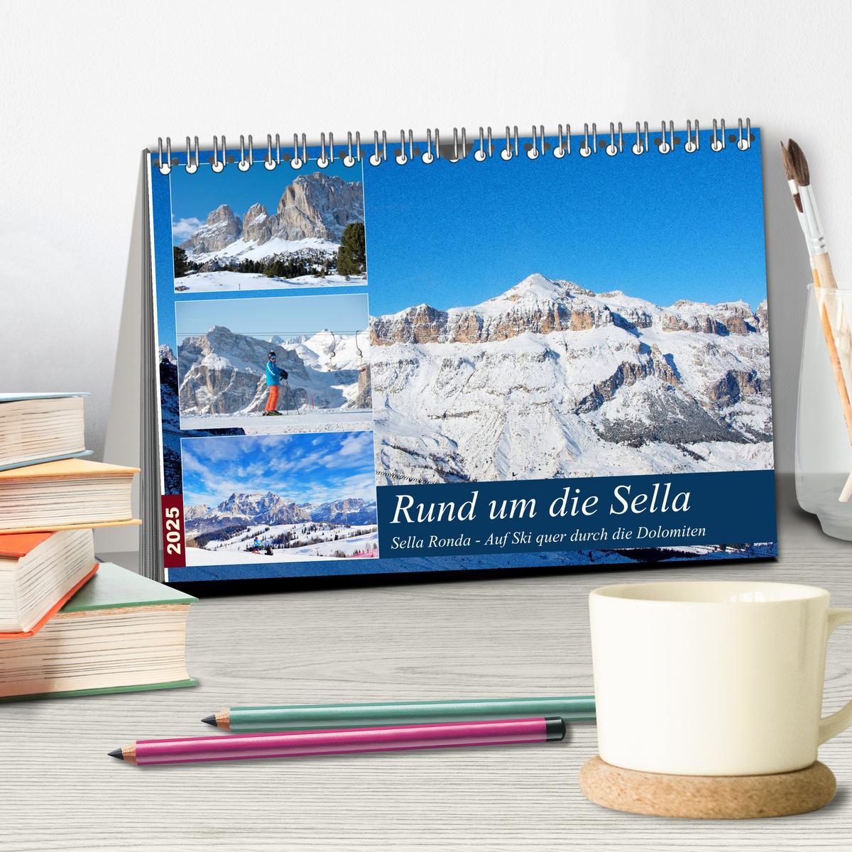 Bild: 9783435246304 | Sella Ronda (Tischkalender 2025 DIN A5 quer), CALVENDO Monatskalender