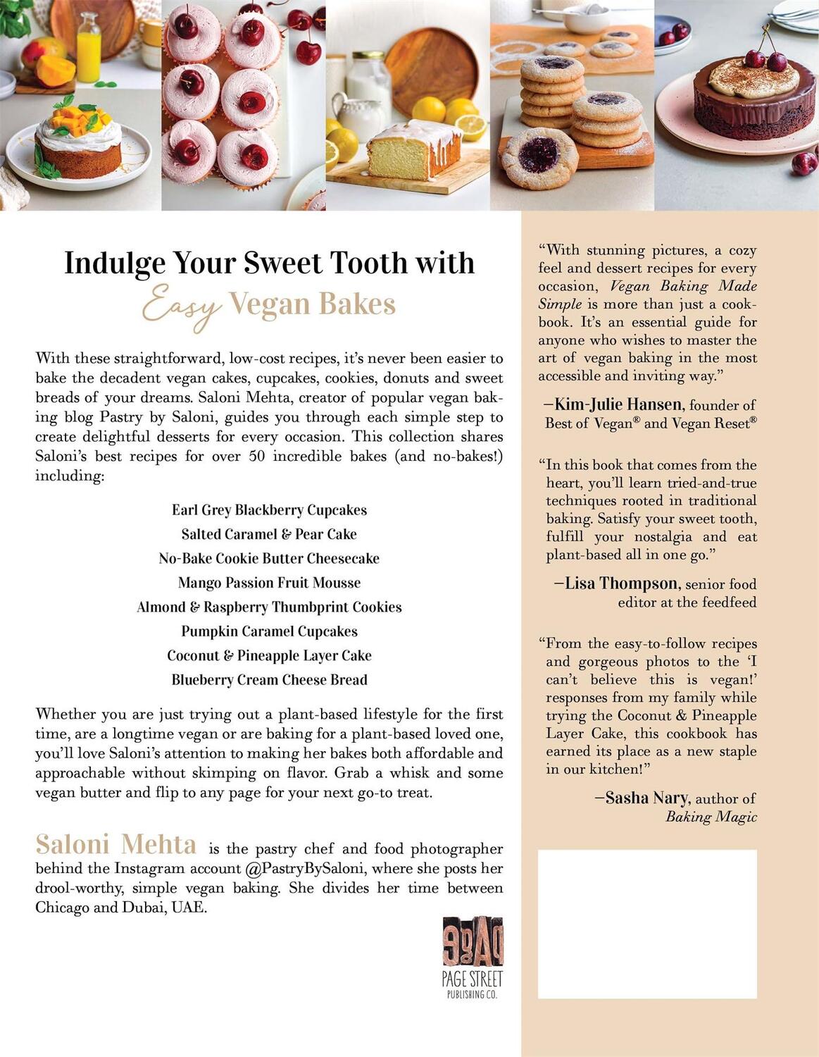 Rückseite: 9781645678700 | Vegan Baking Made Simple | Saloni Mehta | Taschenbuch | Englisch