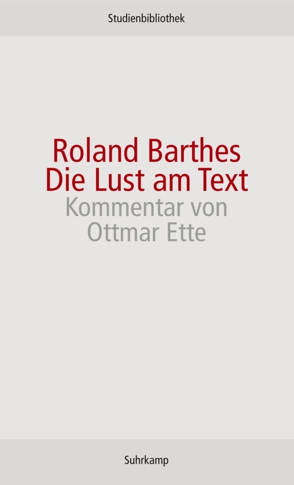 Cover: 9783518270196 | Die Lust am Text | Roland Barthes | Taschenbuch | 502 S. | Deutsch