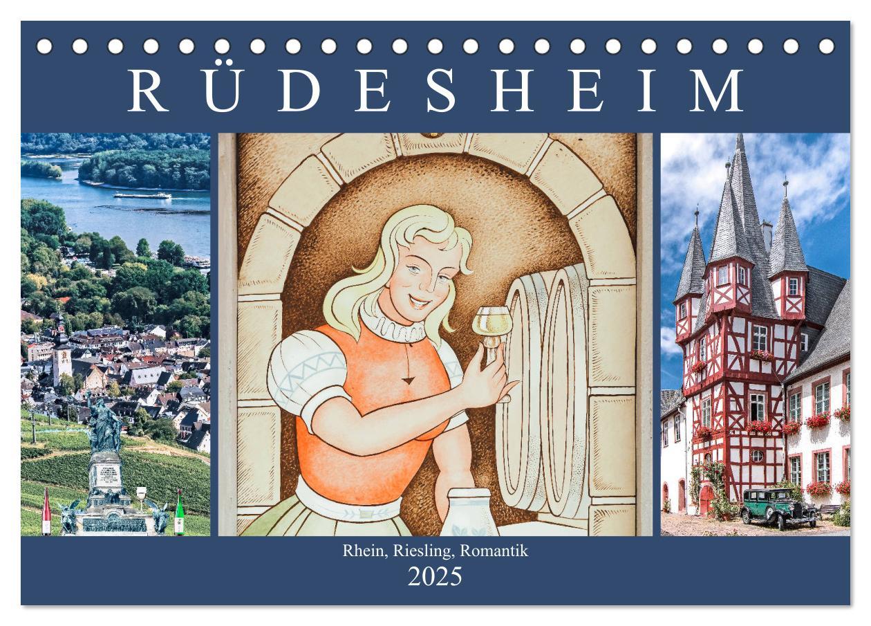 Cover: 9783435462438 | Rüdesheim - Rhein, Riesling, Romantik (Tischkalender 2025 DIN A5...