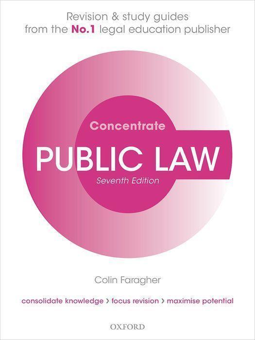 Cover: 9780192897251 | Public Law Concentrate | Law Revision and Study Guide | Colin Faragher