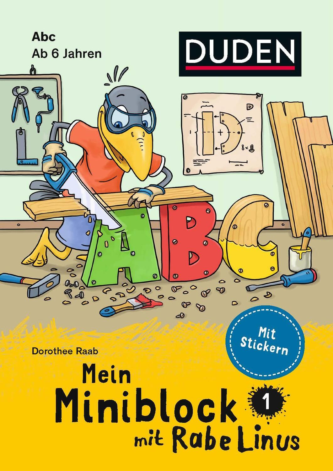 Cover: 9783411757510 | Mein Miniblock mit Rabe Linus - Abc | Dorothee Raab | Taschenbuch