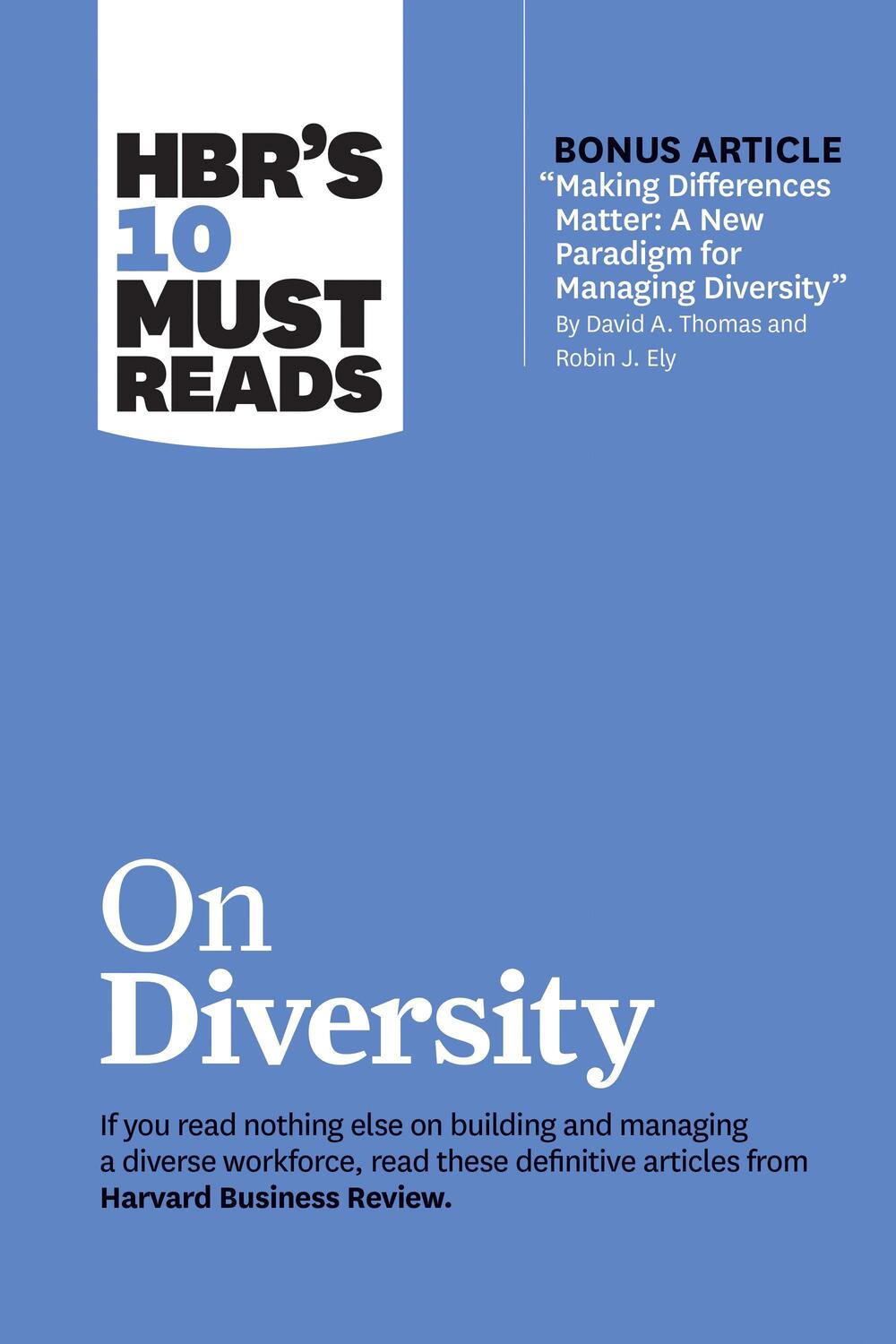 Cover: 9781633697720 | Hbr's 10 Must Reads on Diversity (with Bonus Article Making...