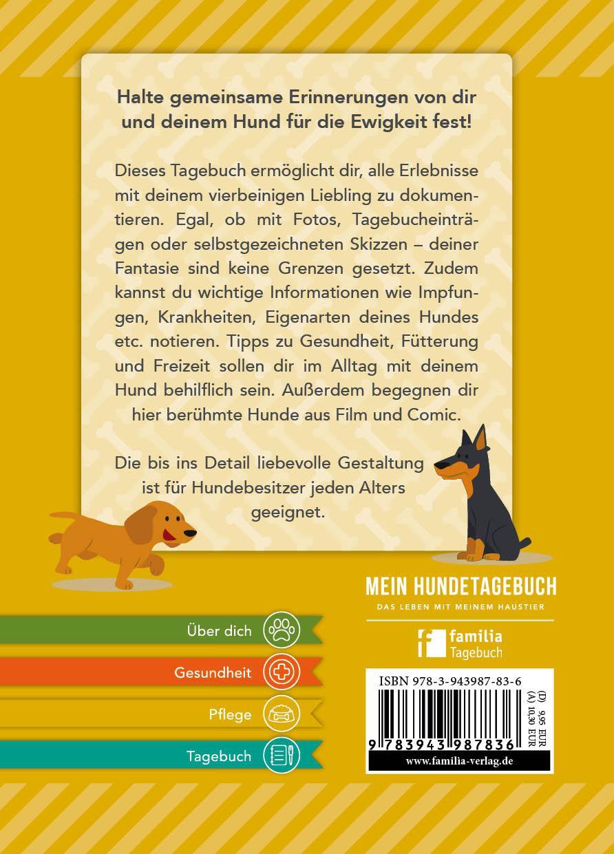 Rückseite: 9783943987836 | Mein Hundetagebuch | Das Leben mit meinem Haustier | Taschenbuch