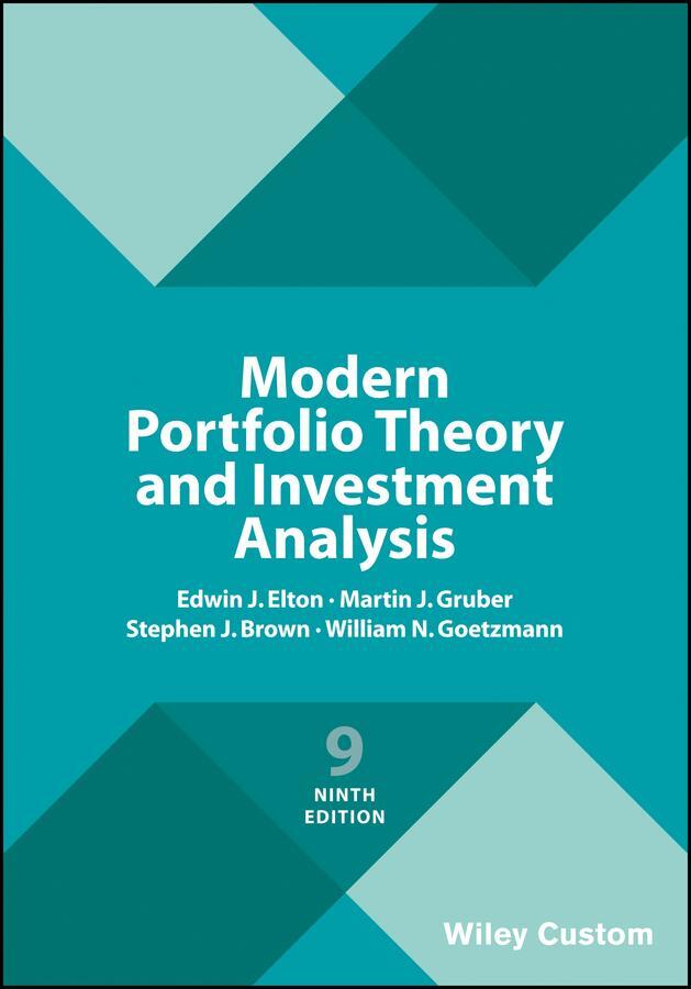 Cover: 9781119427292 | Modern Portfolio Theory and Investment Analysis | Elton (u. a.) | Buch