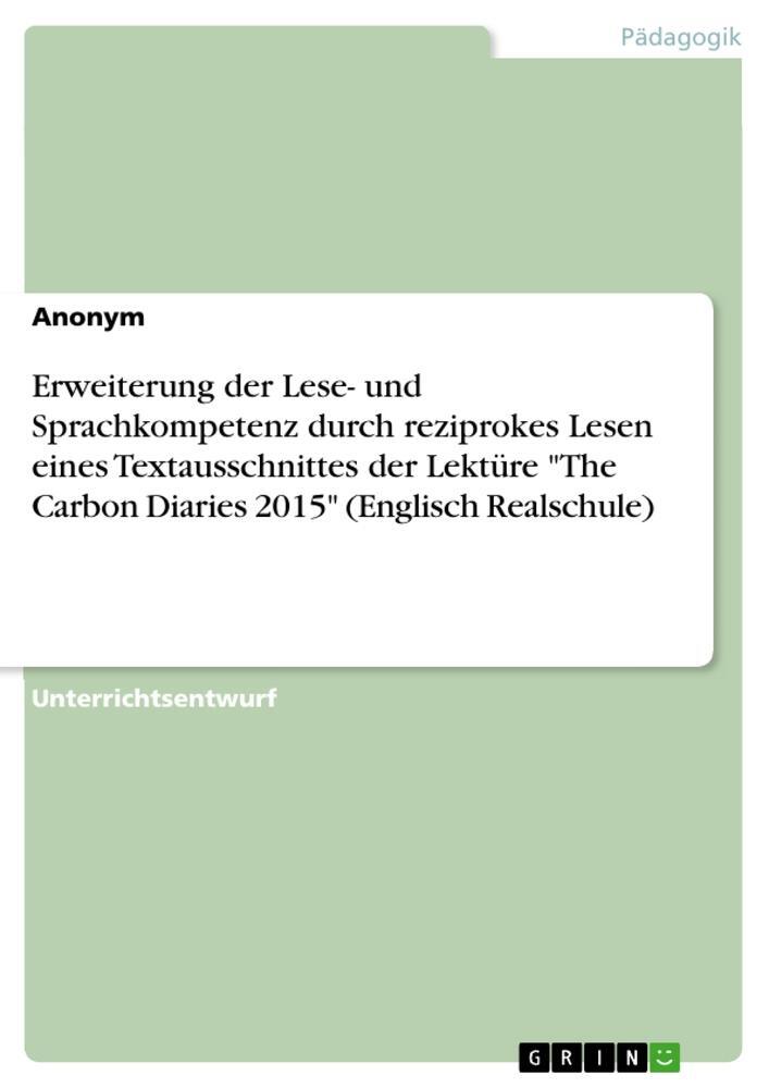 Cover: 9783346304964 | Erweiterung der Lese- und Sprachkompetenz durch reziprokes Lesen...
