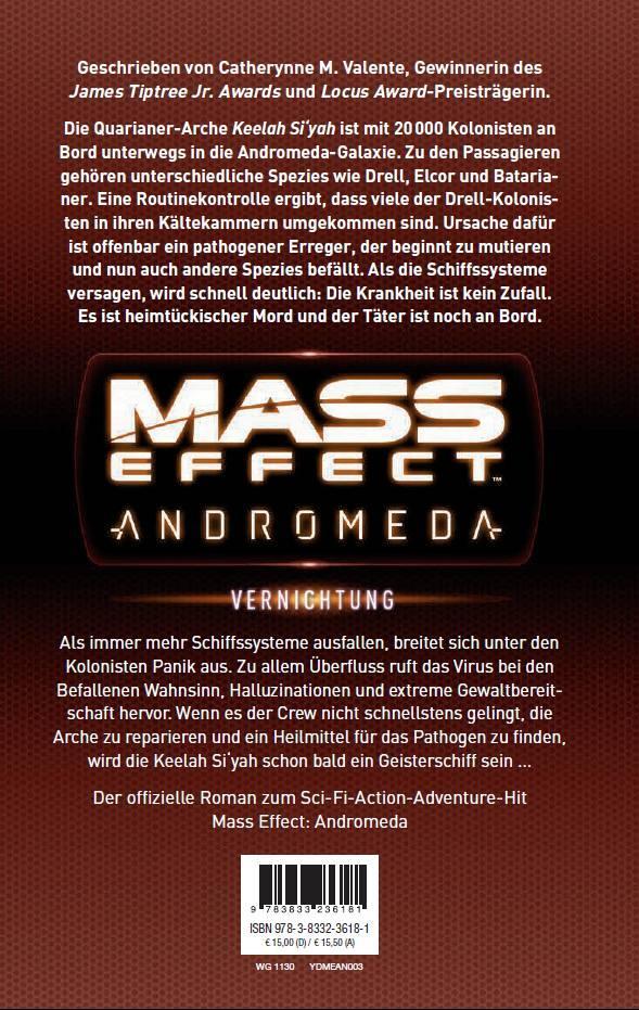 Rückseite: 9783833236181 | Mass Effect Andromeda | Vernichtung | Catherynne M. Valente | Buch