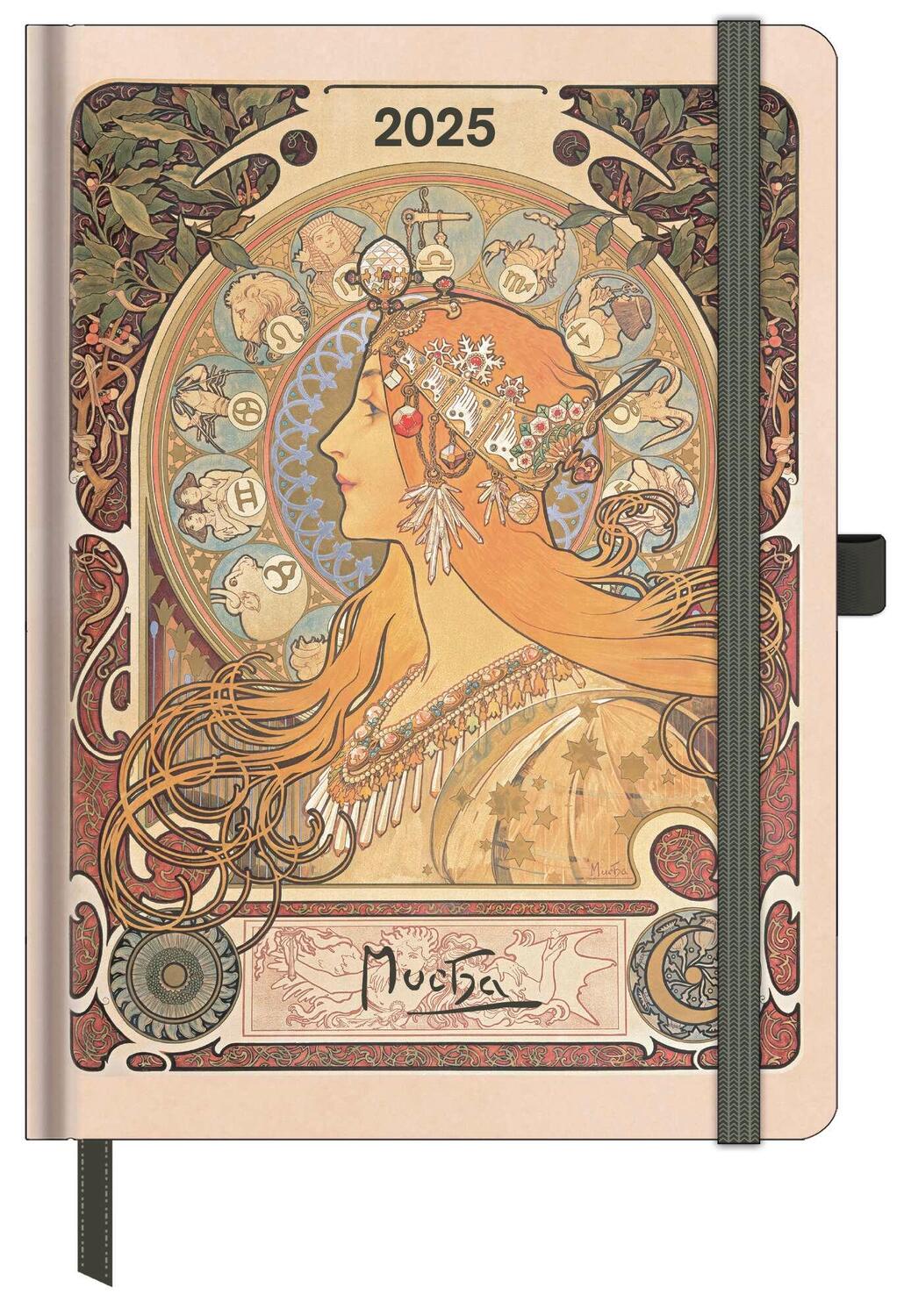 Cover: 4002725994936 | Alfons Mucha 2025 - Buchkalender - Taschenkalender - Kunstkalender...