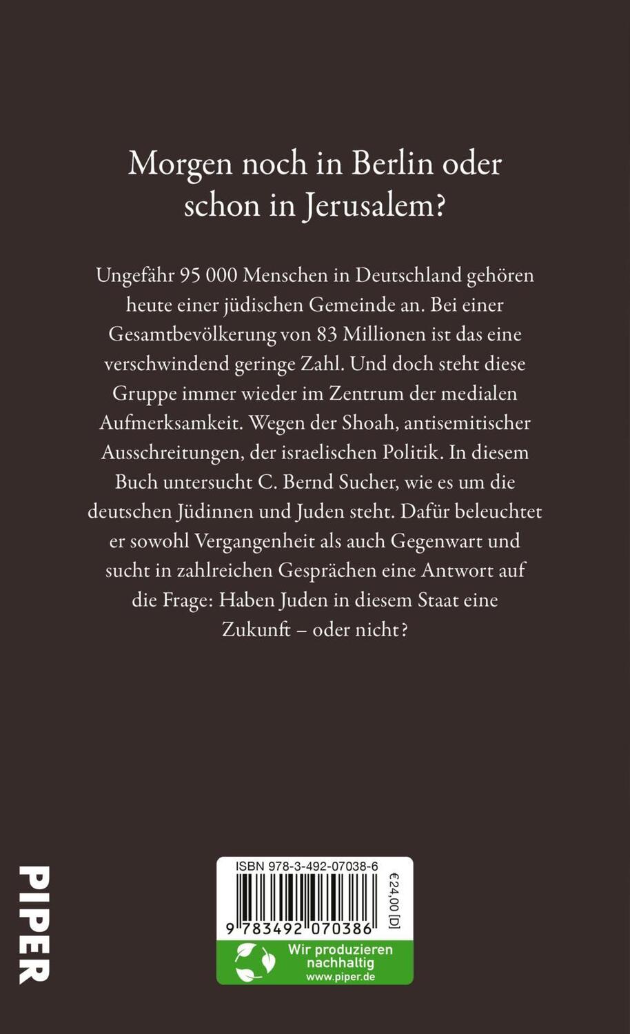 Rückseite: 9783492070386 | Unsichere Heimat | Jüdisches Leben in Deutschland von 1945 bis heute