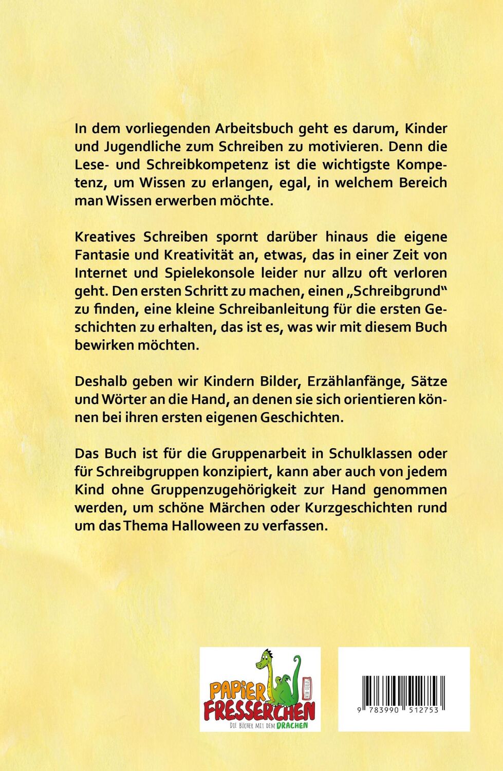 Rückseite: 9783990512753 | Kreatives Schreiben für Kinder: Halloween | Nanja Holland | Buch