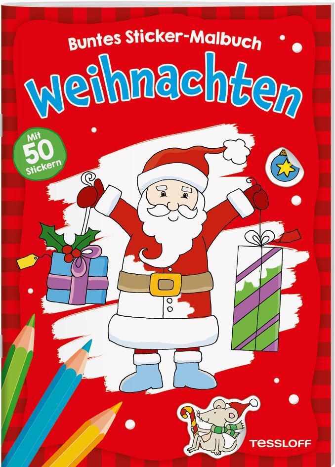 Cover: 9783788645670 | Weihnachten. Buntes Sticker-Malbuch | Mit 50 Stickern | Sandra Schmidt