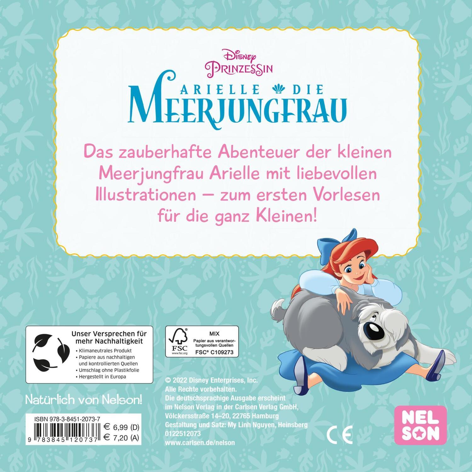 Rückseite: 9783845120737 | Mein erstes Disney Buch: Arielle die Meerjungfrau | Buch | 20 S.