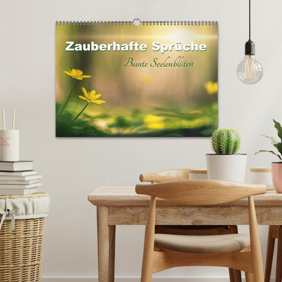 Bild: 9783435480746 | Zauberhafte Sprüche - Bunte Seelenblüten (Wandkalender 2025 DIN A3...