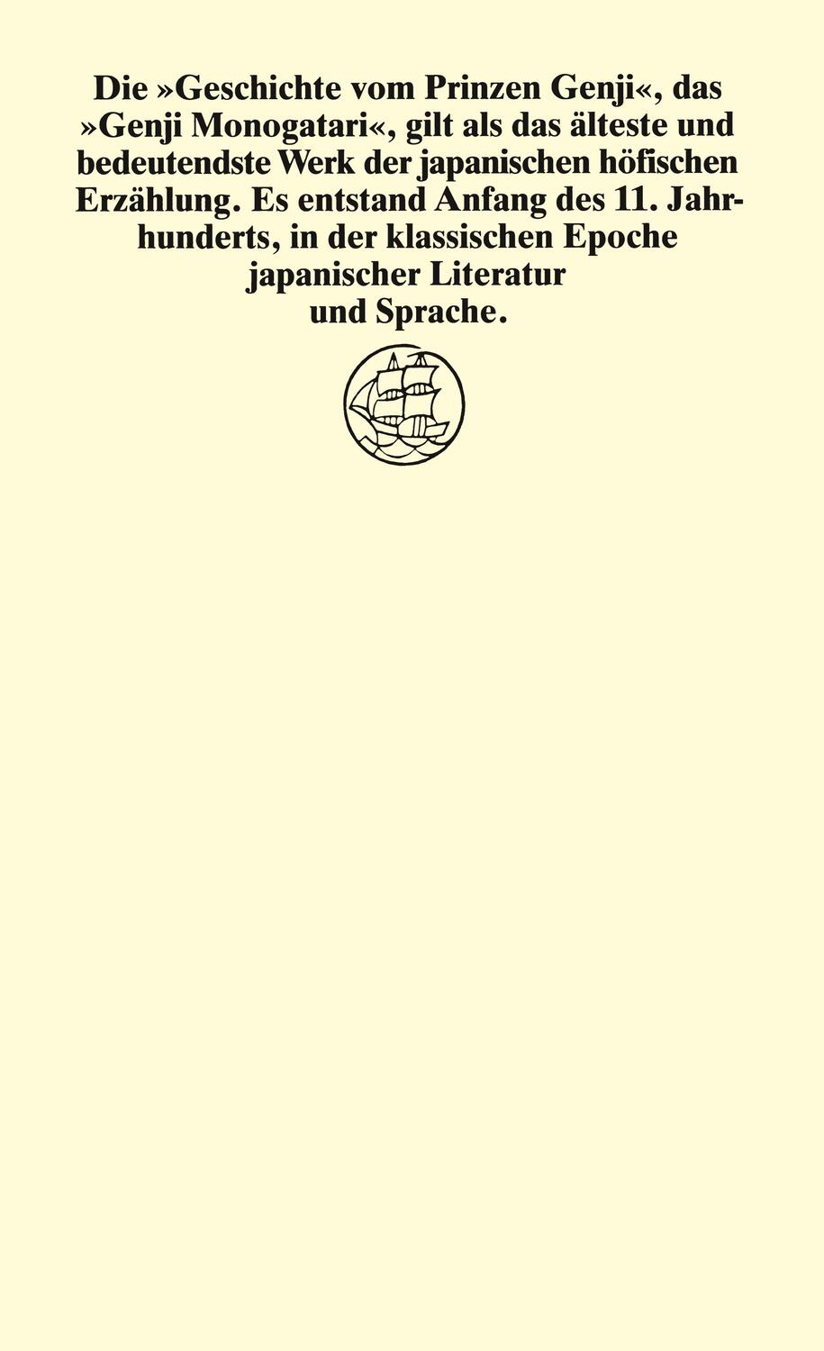 Rückseite: 9783458333593 | Die Geschichte vom Prinzen Genji | Murasaki | Taschenbuch | 1194 S.