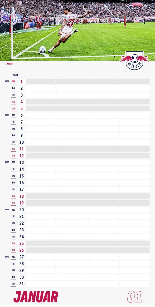 Bild: 9783710501005 | RB Leipzig 2025 - Fanplaner | Kalender | 14 S. | Deutsch | 2025