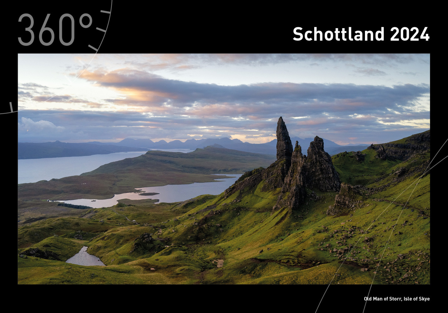 Cover: 9783968553474 | 360° Schottland Premiumkalender 2024 | Sonja Jordan | Kalender | 14 S.
