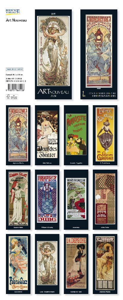 Bild: 9783731868408 | Art Nouveau 2024 | Korsch Verlag | Kalender | Spiralbindung | Deutsch