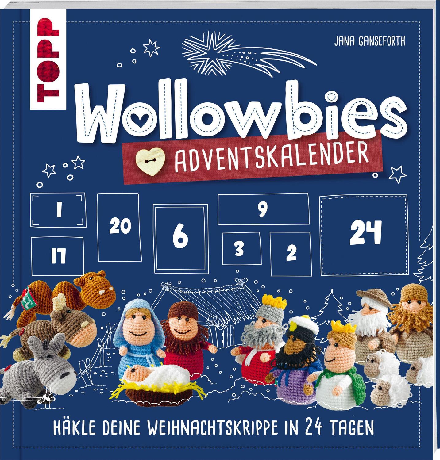 Cover: 9783772448881 | Wollowbies Adventskalender | Häkle deine Weihnachtskrippe in 24 Tagen