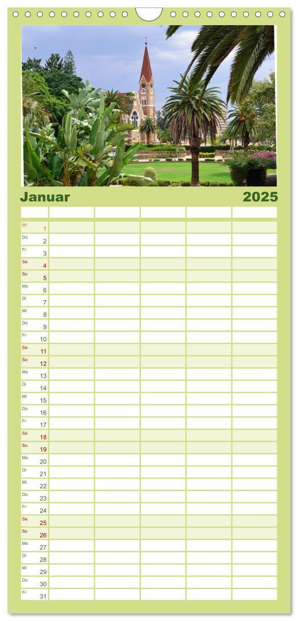 Bild: 9783457122051 | Familienplaner 2025 - Namibia mit 5 Spalten (Wandkalender, 21 x 45...