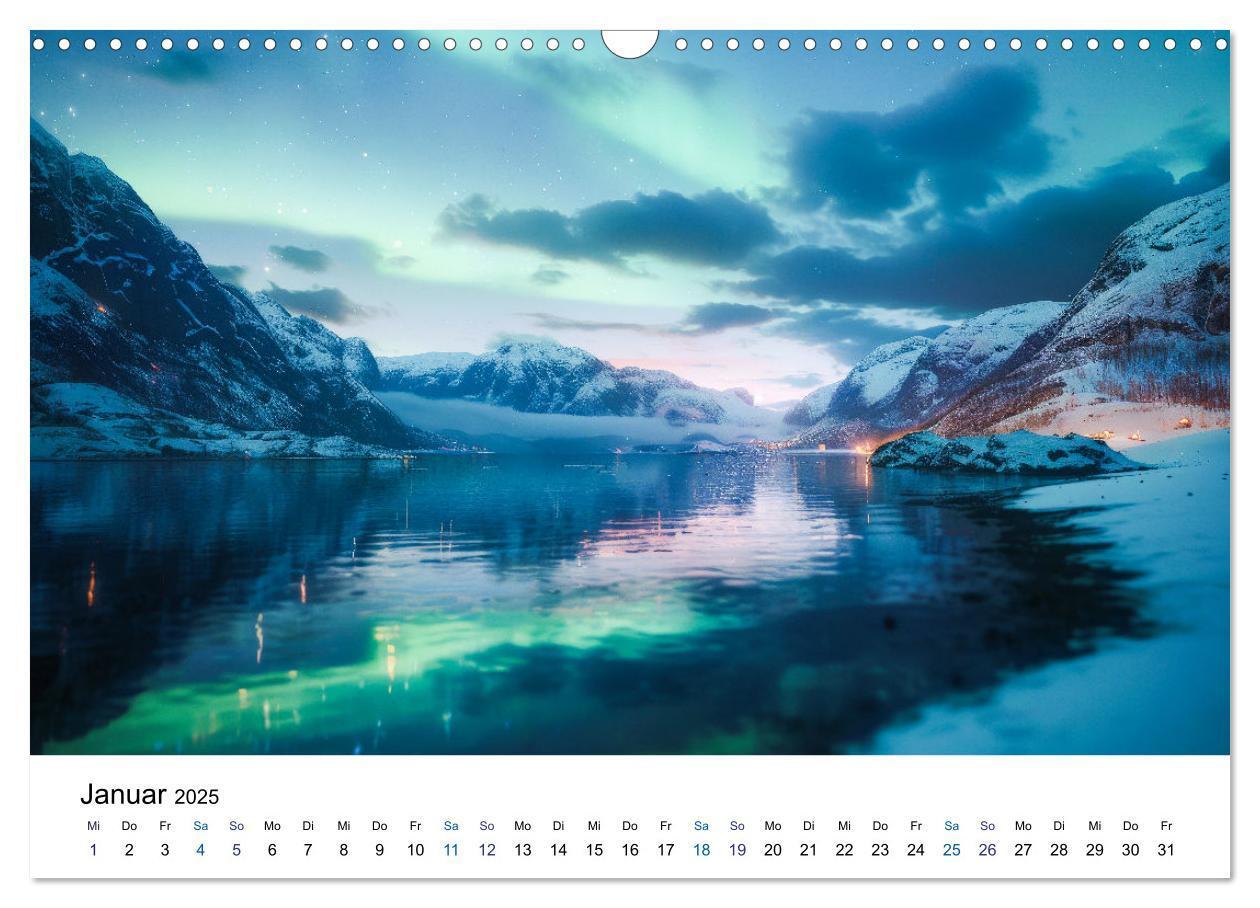 Bild: 9783383813665 | Aurora Borealis - Der Zauber der Nordlichter (Wandkalender 2025 DIN...