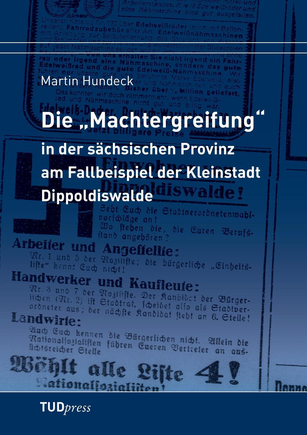 Cover: 9783942710176 | Die "Machtergreifung" in der sächsischen Provinz am Fallbeispiel...