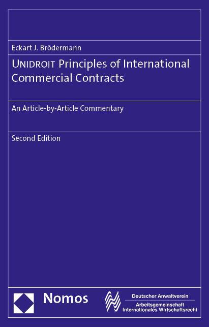 Cover: 9783756002436 | UNIDROIT Principles of International Commercial Contracts | Brödermann
