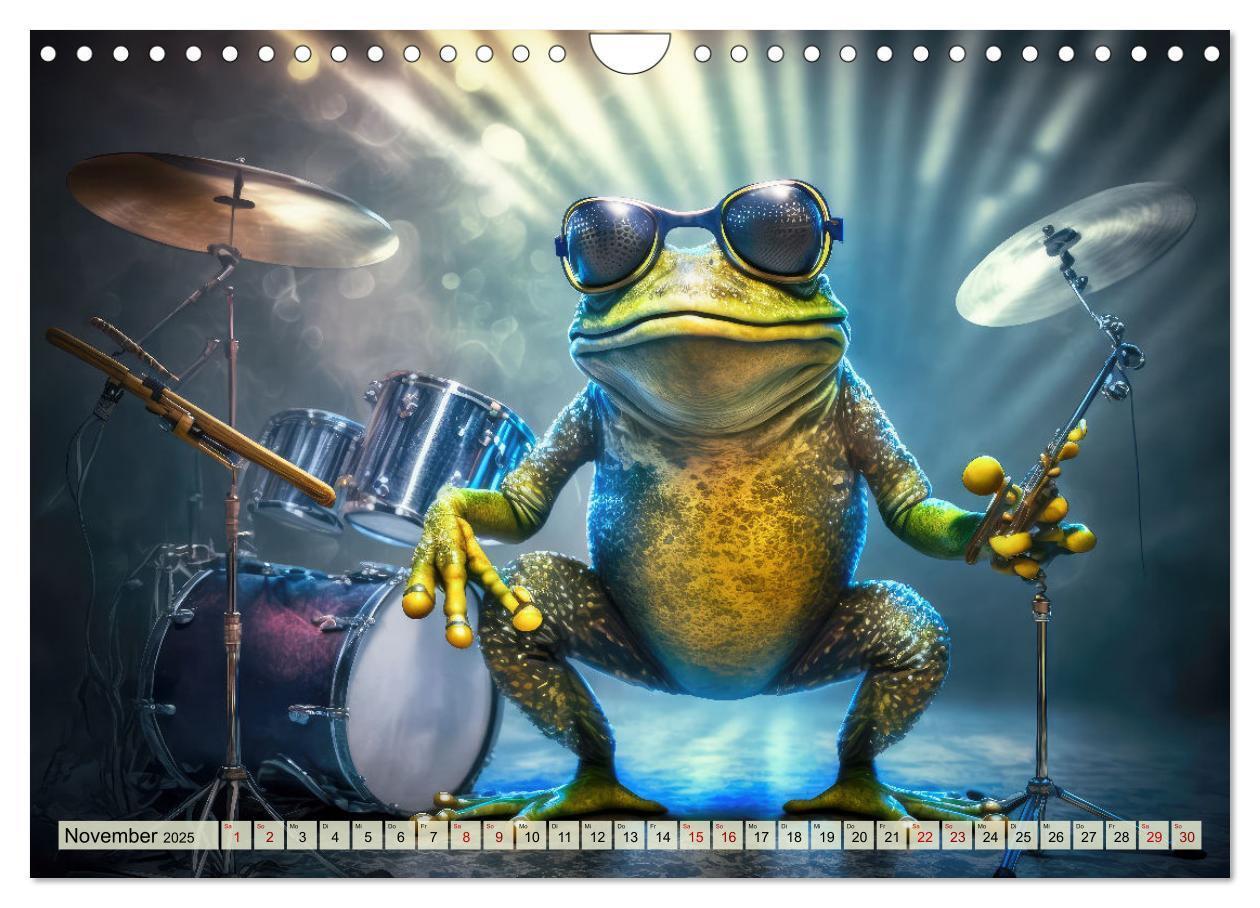 Bild: 9783383916489 | Frosch Konzert (Wandkalender 2025 DIN A4 quer), CALVENDO...