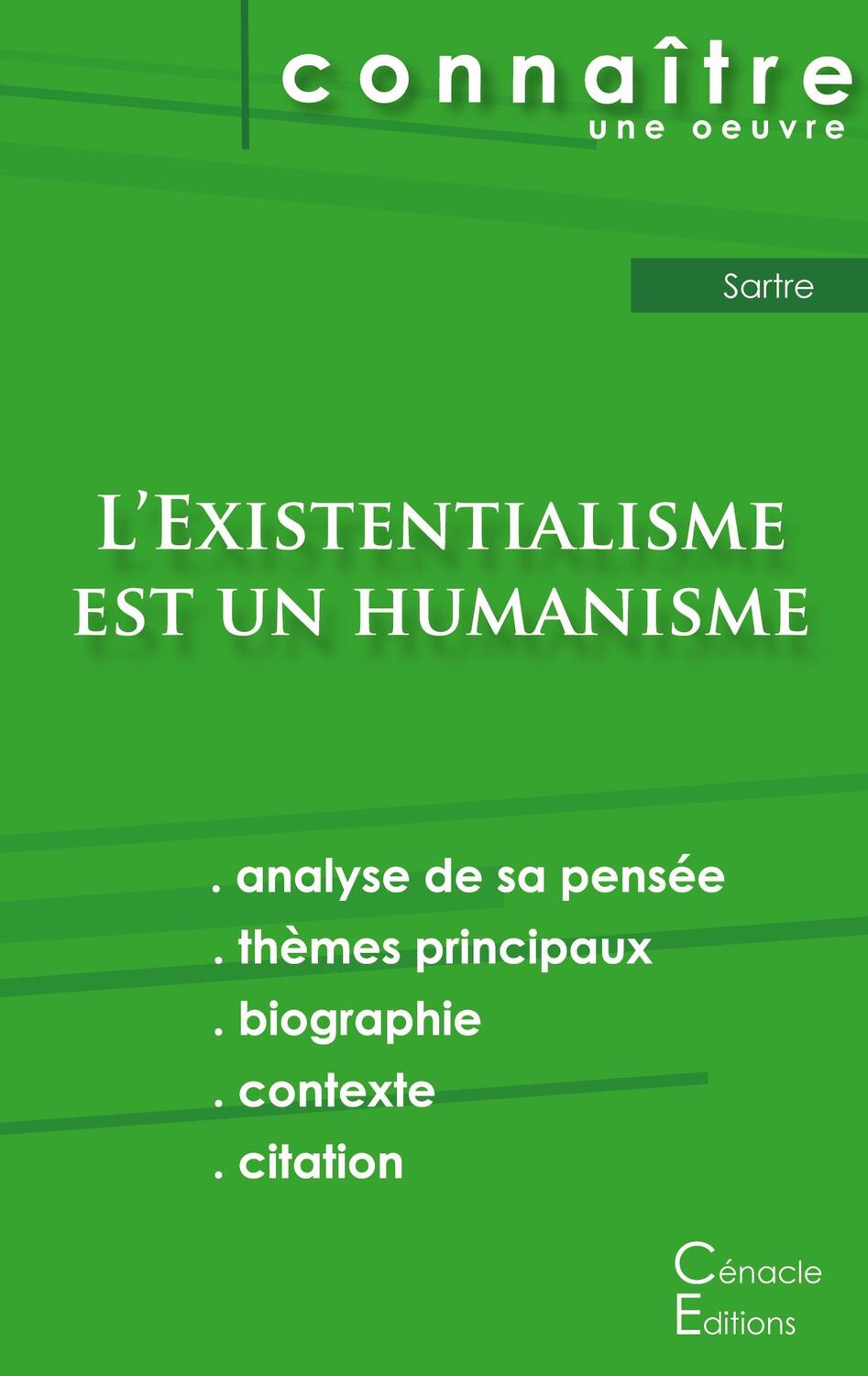 Cover: 9782759305407 | Fiche de lecture L'Existentialisme est un humanisme de Jean-Paul...