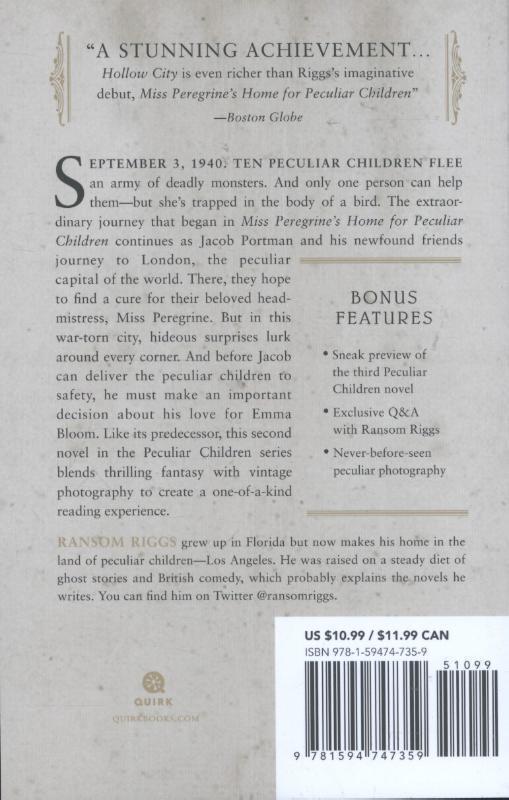 Rückseite: 9781594747359 | Hollow City | The Second Novel of Miss Peregrine's Peculiar Children