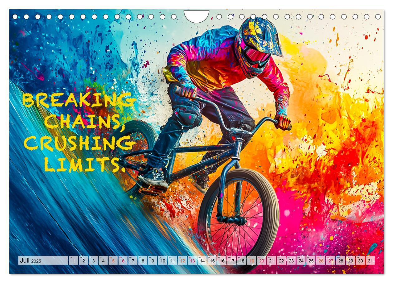 Bild: 9783457184837 | BMX - Coole Slogans (Wandkalender 2025 DIN A4 quer), CALVENDO...