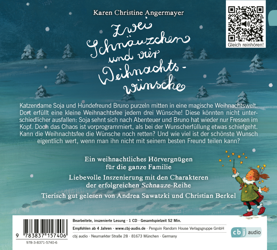 Bild: 9783837157406 | Zwei Schnäuzchen und vier Weihnachtswünsche, 1 Audio-CD | Angermayer