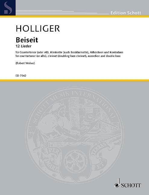 Cover: 9790001082136 | Beiseit | Heinz Holliger | Buch | Partitur | Deutsch | 2019