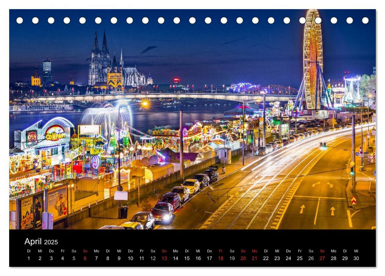 Bild: 9783435575718 | Köln Impressionen bei Nacht (Tischkalender 2025 DIN A5 quer),...