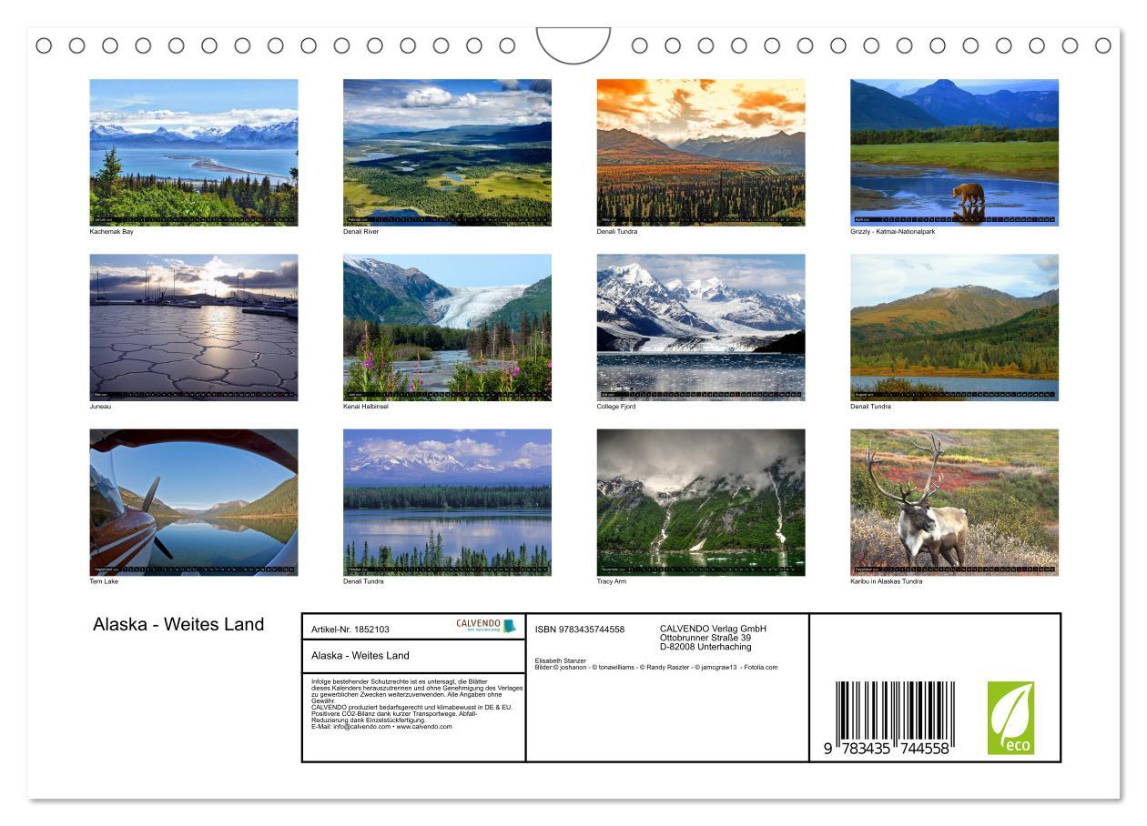 Bild: 9783435744558 | Alaska - Weites Land (Wandkalender 2025 DIN A4 quer), CALVENDO...