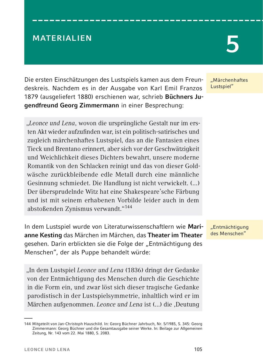 Bild: 9783804420670 | Leonce und Lena | Georg Büchner | Taschenbuch | Deutsch | 2022