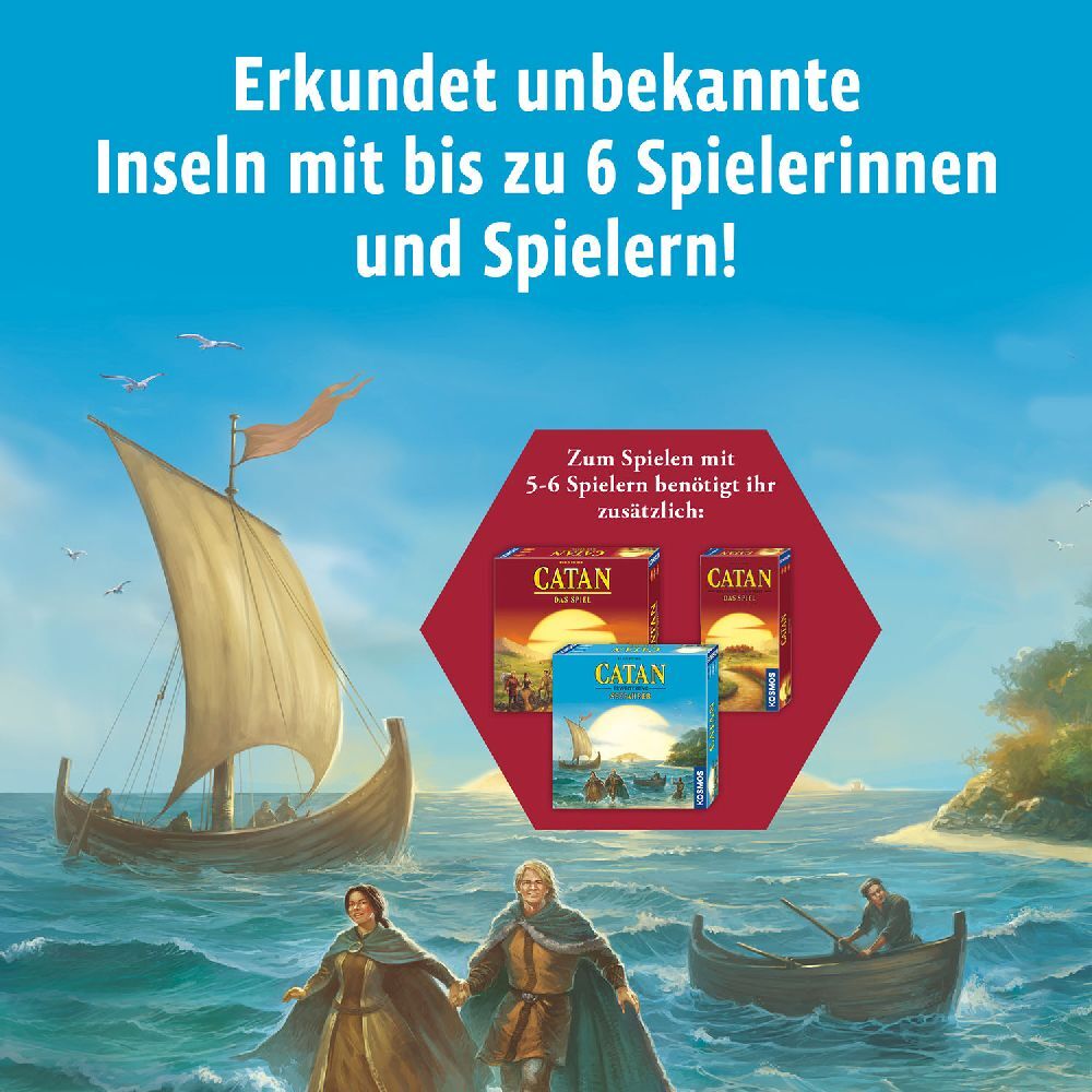 Bild: 4002051682729 | CATAN - Ergänzung 5-6 Spieler - Seefahrer | Klaus Teuber | Spiel