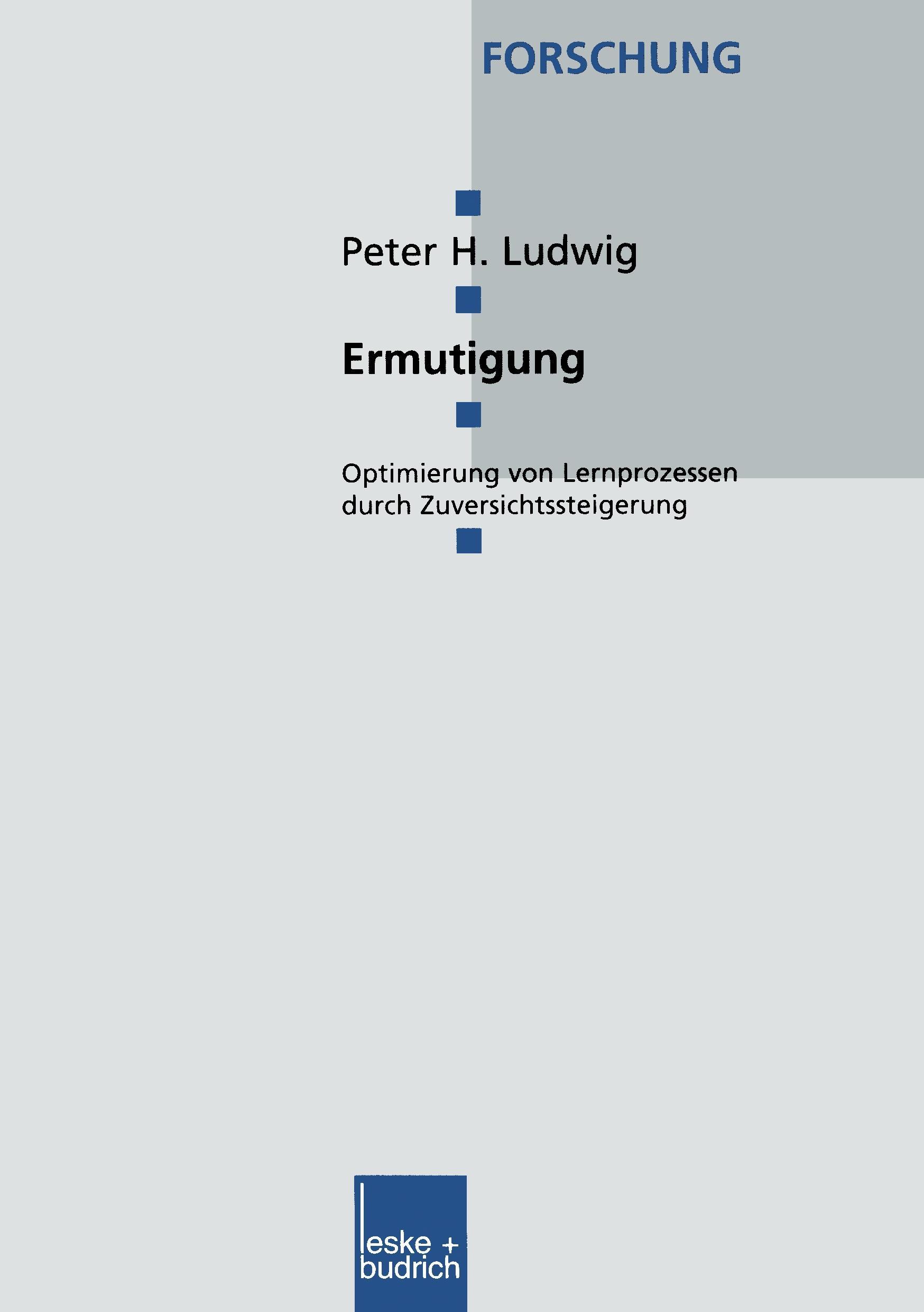 Cover: 9783810023728 | Ermutigung | Optimierung von Lernprozessen durch Zuversichtssteigerung