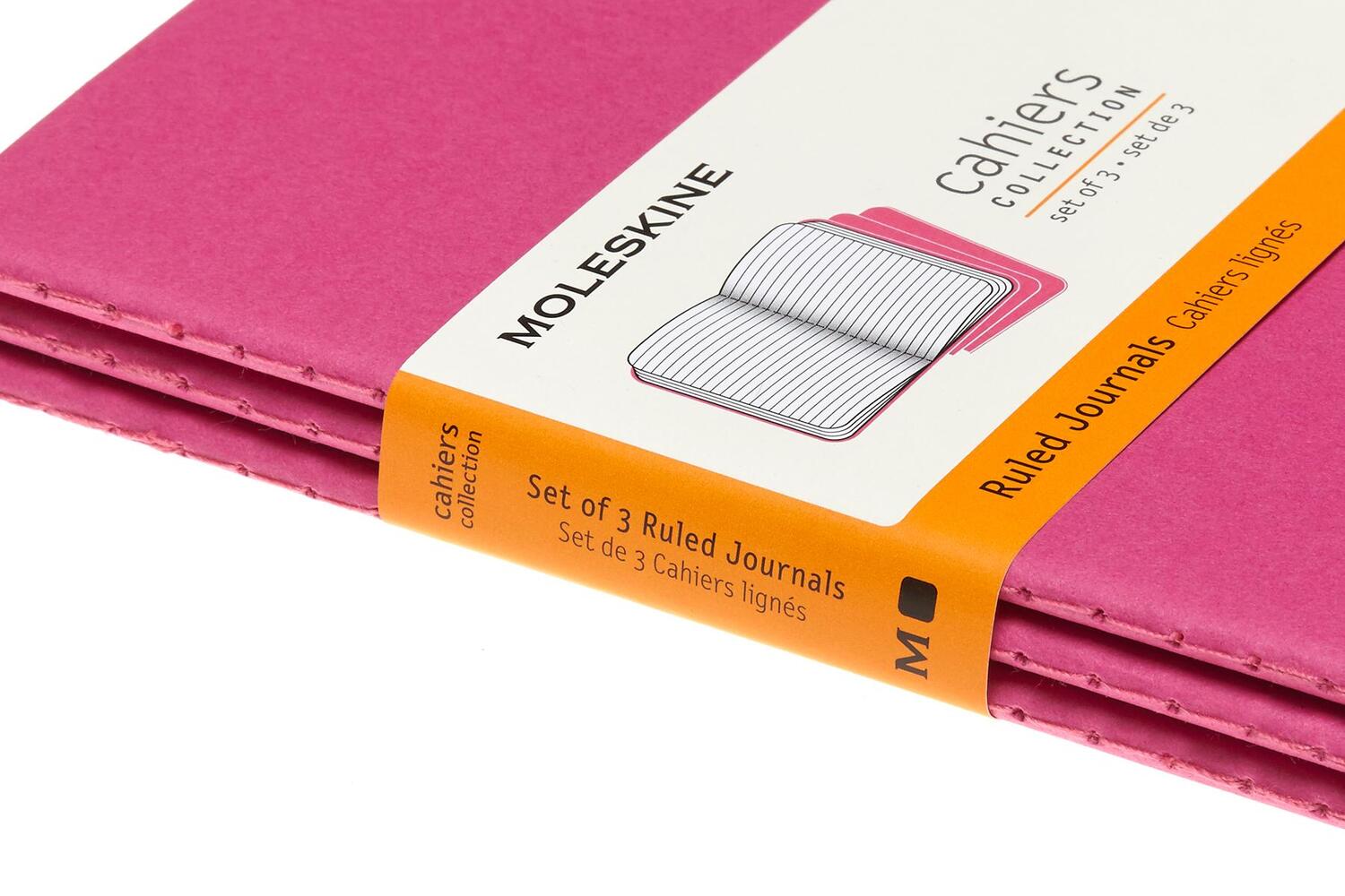 Bild: 8058647629643 | Moleskine Cahier Pocket/A6, 3er Set, Liniert, Kinetisches Pink | 2019