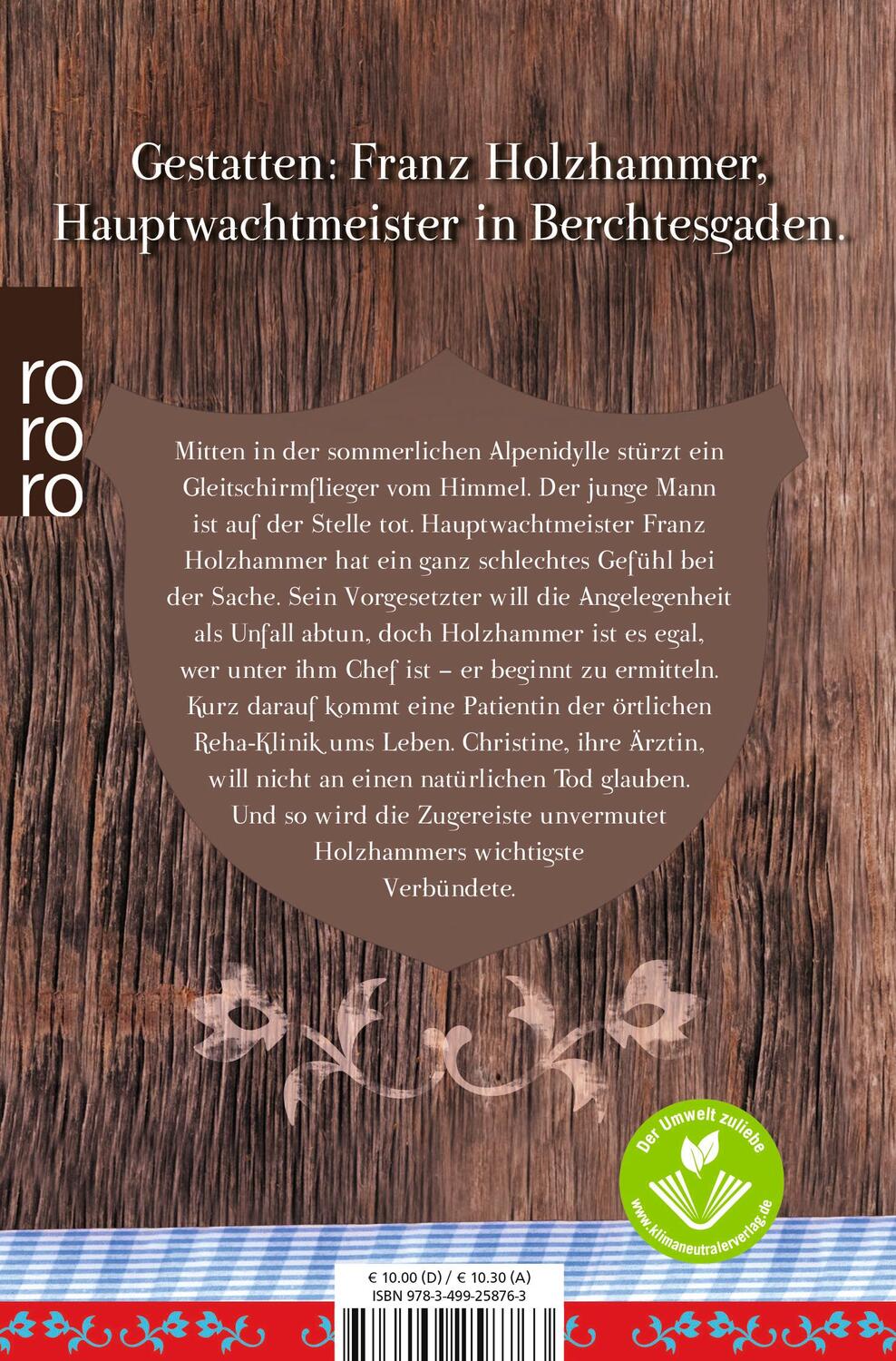 Rückseite: 9783499258763 | Die Holzhammer-Methode | Ein Alpen-Krimi | Fredrika Gers | Taschenbuch