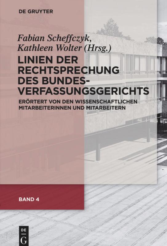 Cover: 9783110426441 | Linien der Rechtsprechung des Bundesverfassungs­gerichts | Buch | XII