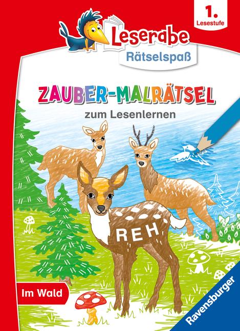 Cover: 9783473488902 | Ravensburger Leserabe Zauber-Malrätsel zum Lesenlernen: Im Wald (1....