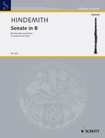 Cover: 9790001043809 | Sonate in B | Klarinette in B und Klavier., Edition Schott | Hindemith